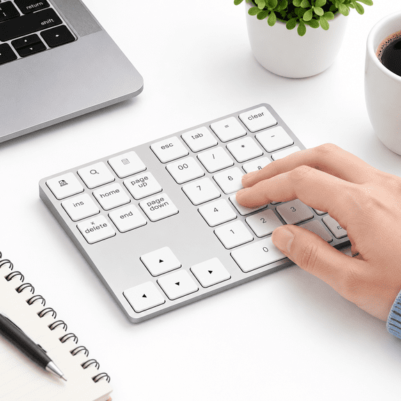 Number Pad Aluminum Rechargeable Wireless Numeric Keypad