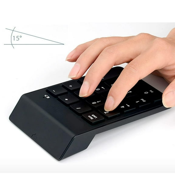 Number Pad for Laptop, Wireless Number Pad, 18 Key Numeric Keypads with 2.4G Mini USB Receiver for Laptop, Notebook, PC, Desktop, Black