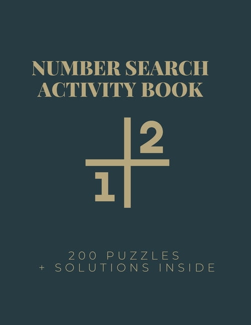 Number Search Activity Book: 200 Puzzles + Solutions, Large Print Puzzle Book, Brain Training Everyday, (Paperback)