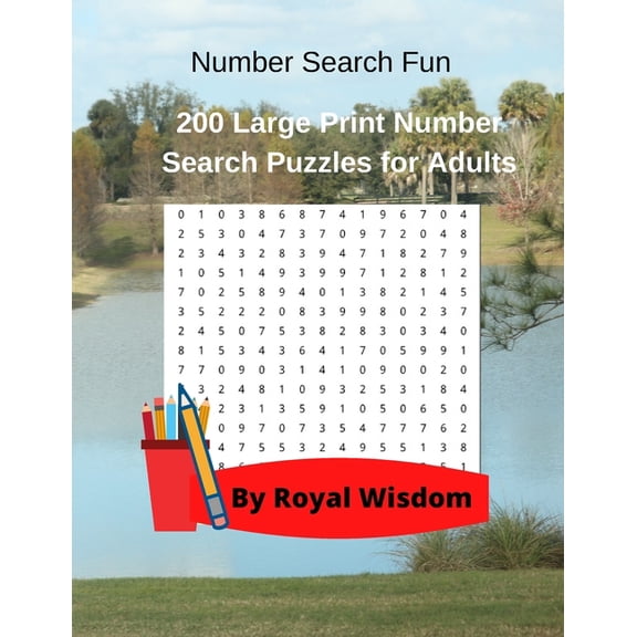 Number Search Fun: 200 Large Print Number Search Puzzles for Adults, (Paperback)