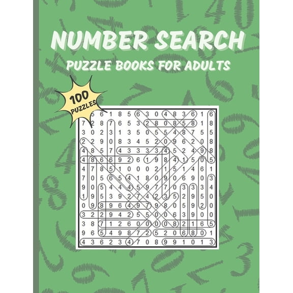 Number Search Puzzle Book for Adults: 100 Numbers Search Books for Seniors and Adults (Paperback)