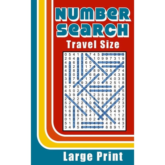 Number Search Travel Size: Large Print Puzzle Book, (Paperback)