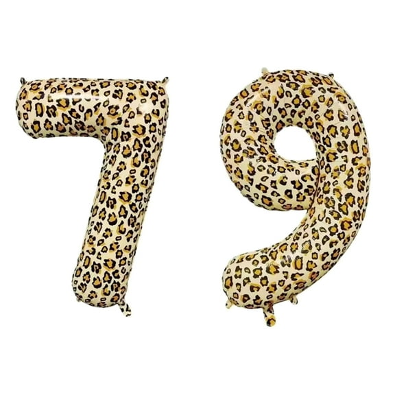 Number 79 Balloon Leopard Print Birthday Decoration 32" Large