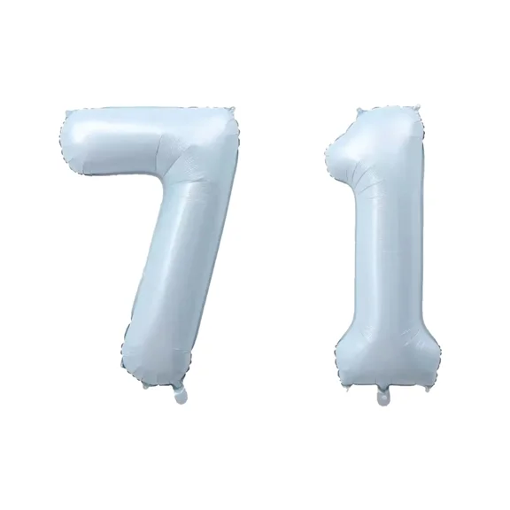 Number Seventy One Balloon Pastel Blue Sky Blue Light Blue 32" Large Party