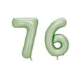 thumbnail image 1 of Number Seventy Six Balloon Pastel Sage Green Number 76 Balloon 32" Large Party Balloon Decoration, 1 of 3