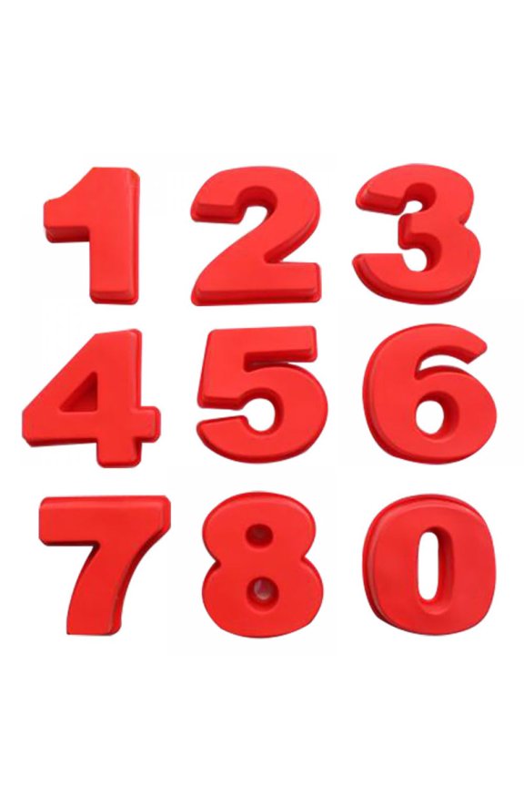 Number Shaped Baking Forms, Extra Large Size Nonstick Silicone Molds For Celebratory Cakes, Resistant To Temperatures Between -40C And 230C (9 Pieces)