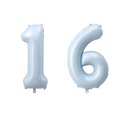 thumbnail image 1 of Number Sixteen Balloon Pastel Blue Sky Blue Light Blue 32" Large Party Balloon Decoration, 1 of 3