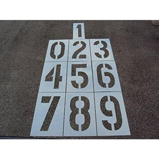 Deezio Parking Lot Number Stencils Kit - 12 inch Large Number