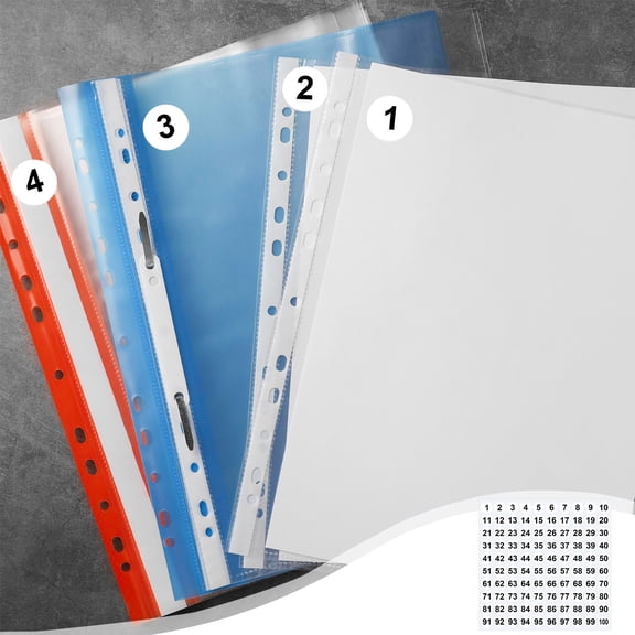 Number Stickers 1-100 Self Adhesive Labels, 1 Inch High Vinyl Decals for Mailbox Organizing, Multi Color Sheets