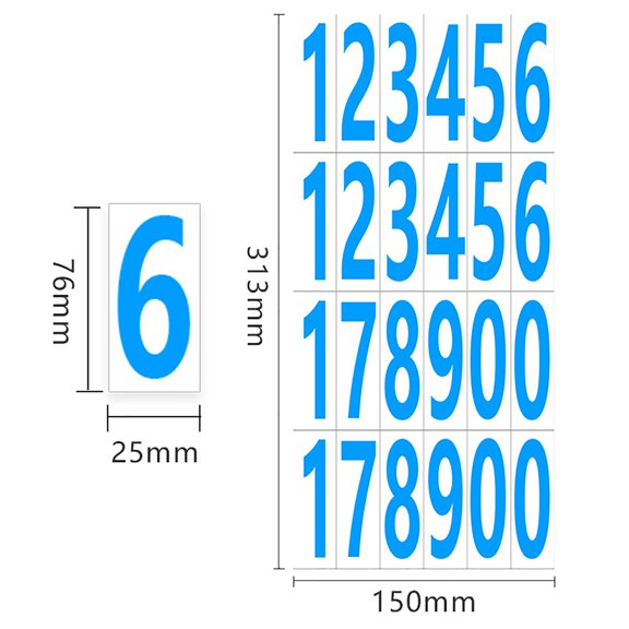 Number Stickers, 2" Waterproof Mailbox Number Label, Consecutive Numbers 0-9, Self-Adhesive and Residue-Free, Ideal for Mailboxes, Storage Boxes, Organizers, Cabinets And More(1Pc)