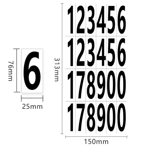 Number Stickers, 2" Waterproof Mailbox Number Label, Consecutive Numbers 0-9, Self-Adhesive and Residue-Free, Ideal for Mailboxes, Storage Boxes, Organizers, Cabinets And More(1Pc）