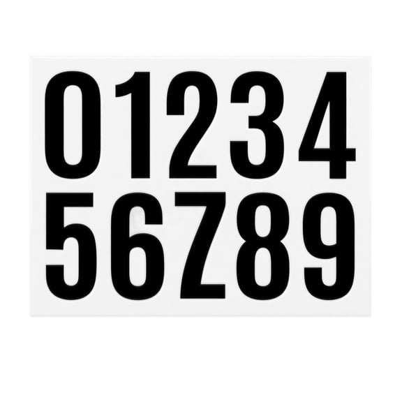 Number Stickers, Black Waterproof Hot Sticky Self Adhesive, 1 Pack 0-9 Complete Digit Mark Set, For Mailbox Window Door Address Number Decoration Equipment Labeling Warehouse Classification
