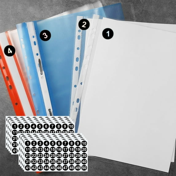 Number Stickers, Labeling Supplies, 1-50 Number Combination Stickers for Note Decoration, Self-Adhesive, Easy Peel and Stick, Suitable for Mailboxes, Laptops, Gift Tags, Scrapbooks