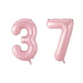 thumbnail image 1 of Number Thirty Seven Balloon Soft Pastel Pink Number 37 Balloon 32" Large Event Balloon, 1 of 3