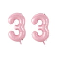 thumbnail image 1 of Number Thirty Three Balloon Soft Pastel Pink Number 33 Balloon 32" Large Festive Decoration, 1 of 3