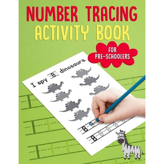 Number Tracing Activity Book for PreSchoolers: Traceable Number Workbook with Practice Pages: Counting 1 to 10 for Pre-K, (Paperback)