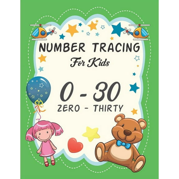 Number Tracing Book For kids: Preschool Number Tracing Math Workbook, Kindergarten and Kids Ages 3-5 Maths Activity Book, (Paperback)