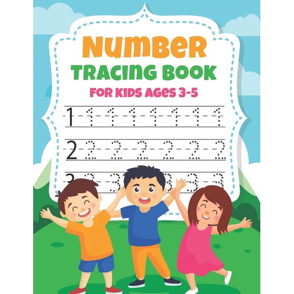 Number Tracing Book For Kids Ages 3-5: Trace Numbers Practice Workbook for Preschool, Kindergarten, and Kids Ages 3-5 (M, (Paperback)
