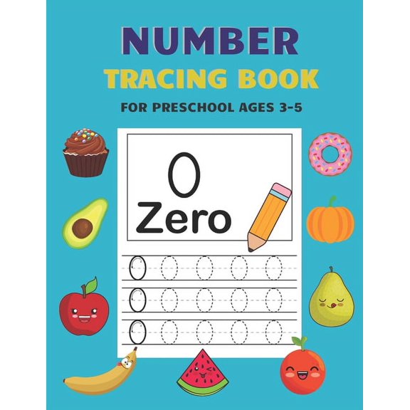 Number Tracing Book for Preschool Ages 3-5: Kids Activity Handwriting Book for Preschool Ages 3-5 and Kindergarten Presc, (Paperback)