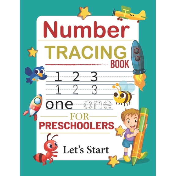 Number Tracing Book for Preschoolers: Number Practice and Exercise Books for Kids Ages 3-5, Number Tracing Workbook, Num, (Paperback)