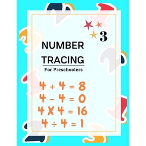 Number Tracing Book for Preschoolers: Fun Kids Tracing Book, Trace Numbers Practice Workbook For Pre K, Math Practice Bo, (Paperback)