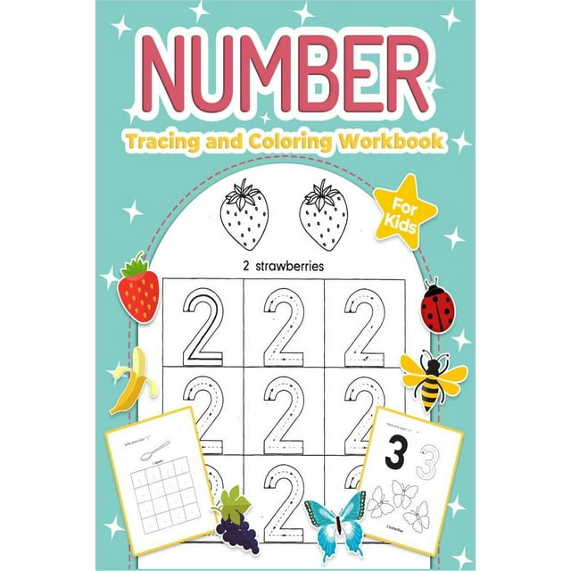 Number Tracing and Coloring Workbook for Kids Perfect Number Tracing