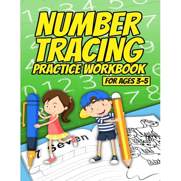 Number Tracing Practice Workbook for Ages 3-5, (Paperback)