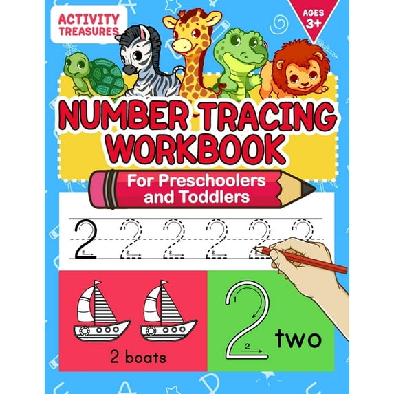 Number Tracing Workbook For Preschoolers And Toddlers: A Fun Number Practice Workbook To Learn The Numbers From 0 To 30 , (Paperback)