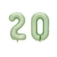 thumbnail image 1 of Number Twenty Balloon Pastel Sage Green Number 20 Balloon 32" Large Party Milestone Balloon Decoration, 1 of 3