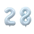 thumbnail image 1 of Number Twenty Eight Balloon Pastel Blue Sky Blue Light Blue 32" Large Party Balloon Decoration, 1 of 3
