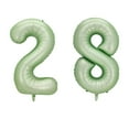 thumbnail image 1 of Number Twenty Eight Balloon Pastel Sage Green Number 28 Balloon 32" Large Party Balloon Decoration, 1 of 3