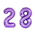 thumbnail image 1 of Number Twenty Eight Balloon Purple Number 28 Balloon 32" Large, 1 of 3