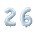 thumbnail image 1 of Number Twenty Six Balloon Pastel Blue Sky Blue Light Blue 32" Large Party Milestone Balloon Decoration, 1 of 3