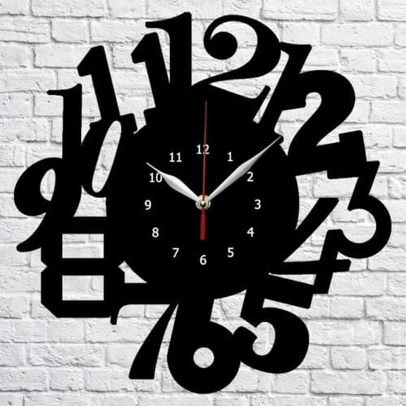 Number Vinyl Wall Clock,Vinyl Record Clock Wall Art Unique Bedroom kitchen kid Room Decorations Handmade Gift