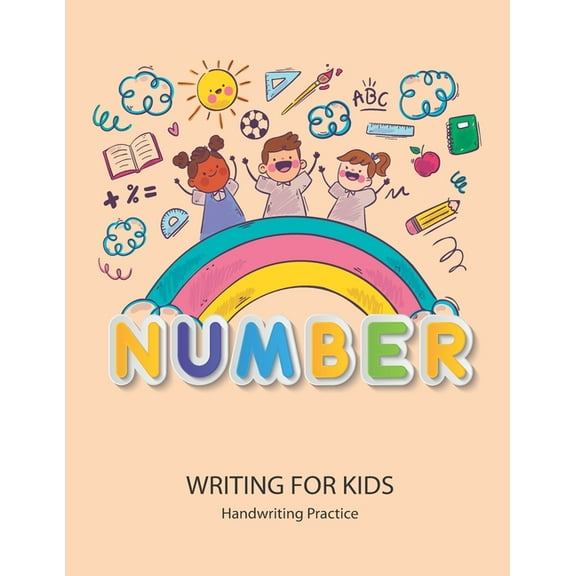 Number Writing for kids: Handwriting Practice Book For Kids Writing Page and Coloring Book: Numbers 1-10: For Preschool, Kindergarten, and Kids Ages 3+:8.5x11: 50 pages (Paperback)