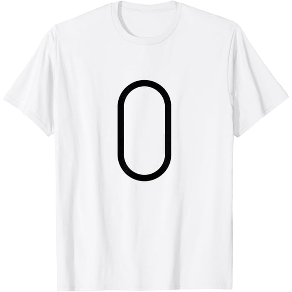 Number Zero Costume T-Shirt men and women can wear, black, white, gifts