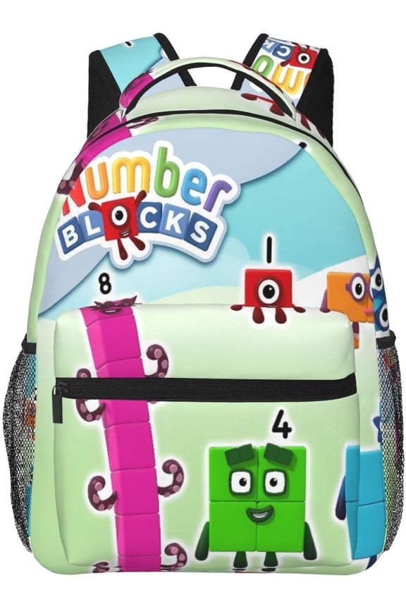 Number blocks-4 Laptop Busienss Casual Daypack Travel Backpackbag Bookbag Bags