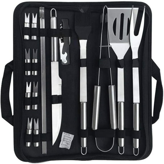 Number-one 18 PCS BBQ Grill Tools Set Barbecue Grill Utensils Stainless Steel BBQ Tools Kit Premium Barbecue Grilling Accessories