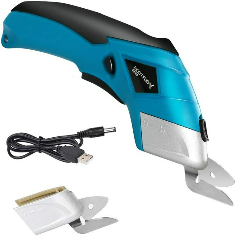 Electric Scissors with 2 Blades Cordless Power Fabric Leather