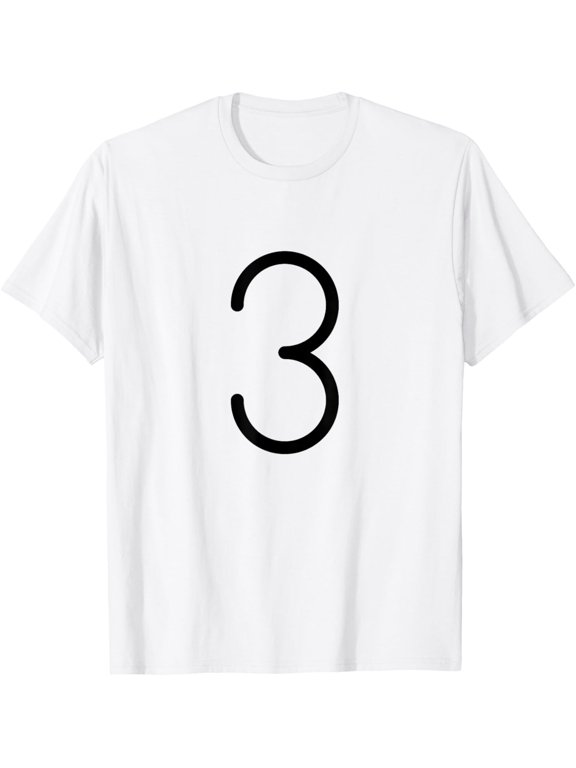 Number three Costume T-Shirt men and women can wear, black, white, gifts