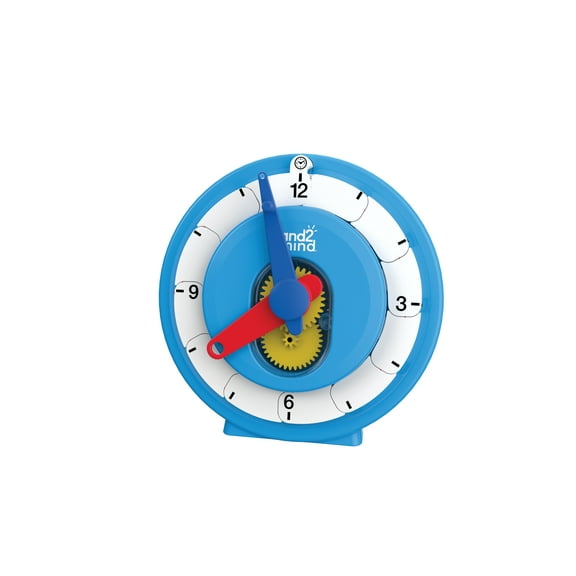 hand2mind Advanced NumberLine Clock, Telling Time Teaching Clock, Elapsed Time Clock, Analog Clock Learning for Kids, Middle School Clock Manipulatives, Teaching Time Classroom Clock (Set of 6)