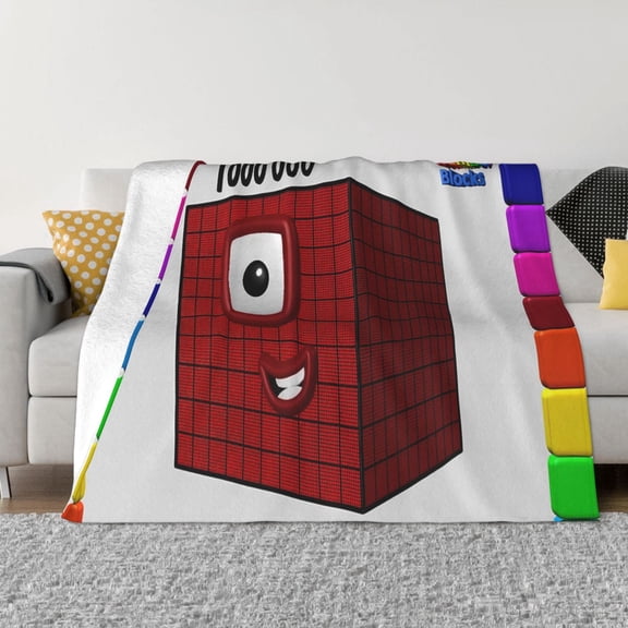 Numberblock-1 (1) Blanket Soft Plush Blanket for All Season Lightweight Throws for Couch Bed Sofa Office Gift