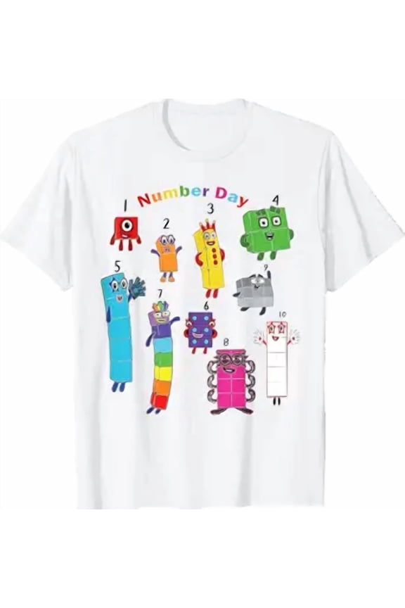 Numberblock Number Day Funny Happy Numbers T-Shirt