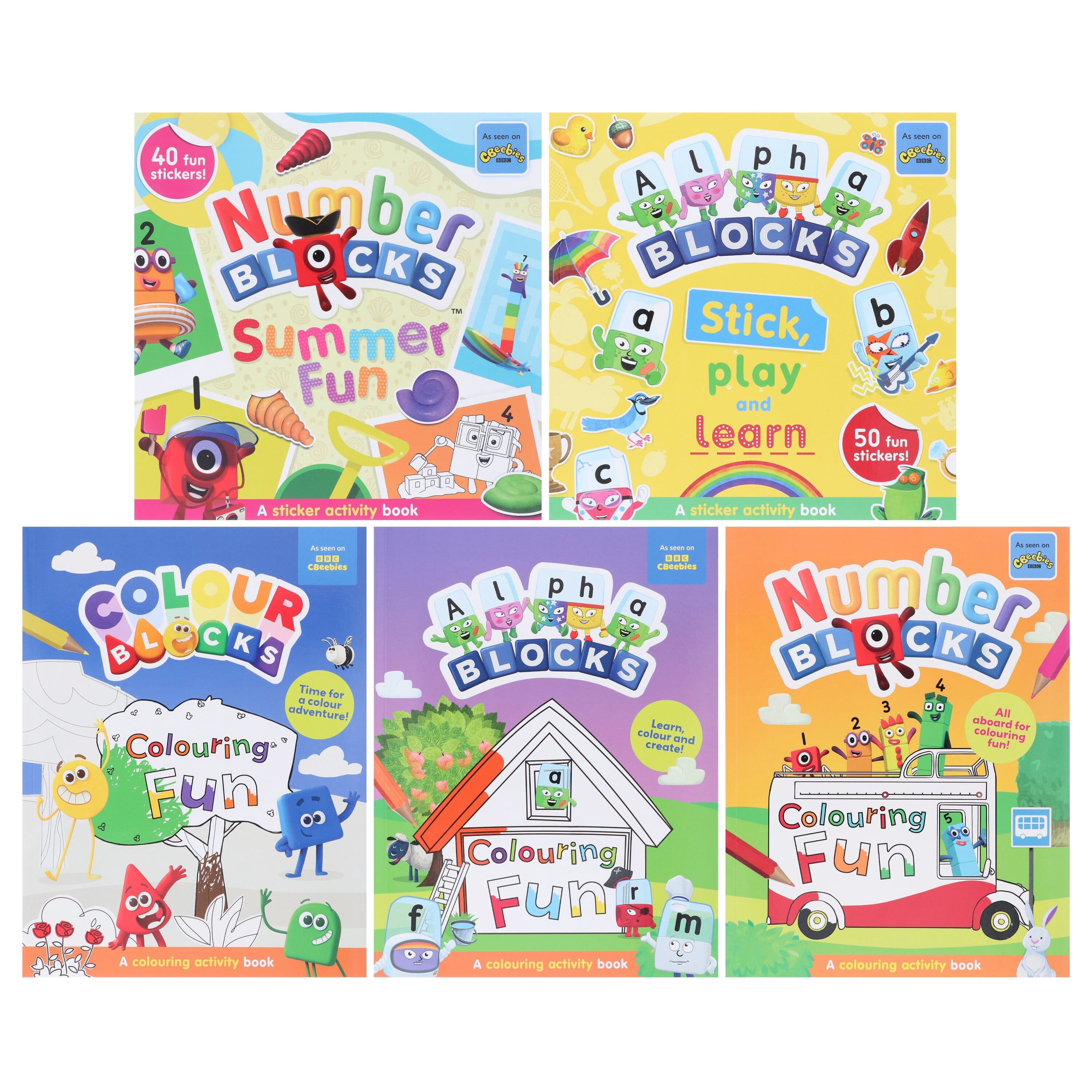 Numberblocks & Alphablocks Activity Set 5 Books Set - PB - Walmart.com