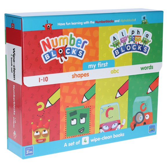 Numberblocks And Alphablocks: My First Numbers And Letters Set (4 Wipe-Clean Books With Pens Included)