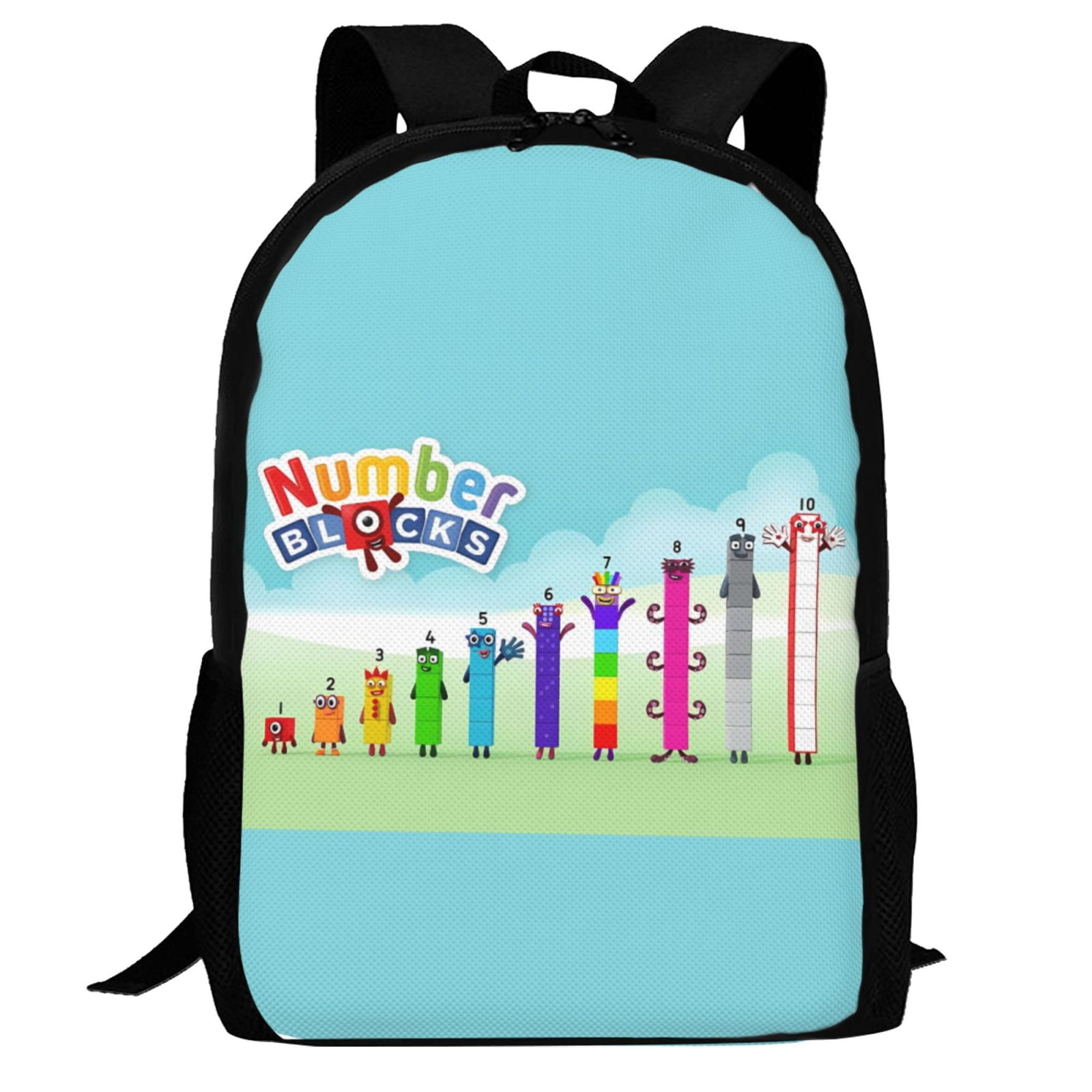 Numberblocks Backpack,3d Print Laptop Backpack Lightweight Casual