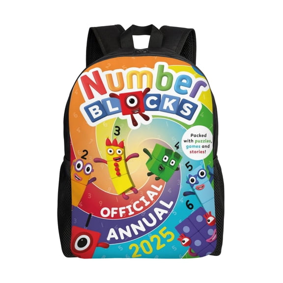 Numberblocks Backpack Large Capacity Multifunctional 17 Inch Laptop Backpack for Teenager Camping Hiking Travel