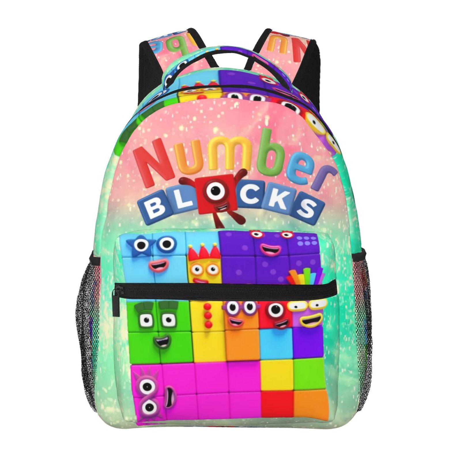 Numberblocks Backpack Lightweight Bookbag Casual Daypack For Women Men ...