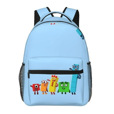 Numberblocks Backpacks All Over Print Cartoon College School Laptop Bag Bookbag Students Travel Work Shoulder Bag Daypack