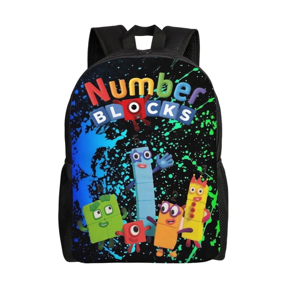 Numberblocks Backpacks For Men Women Book Bag Travel Hiking Camping Work
